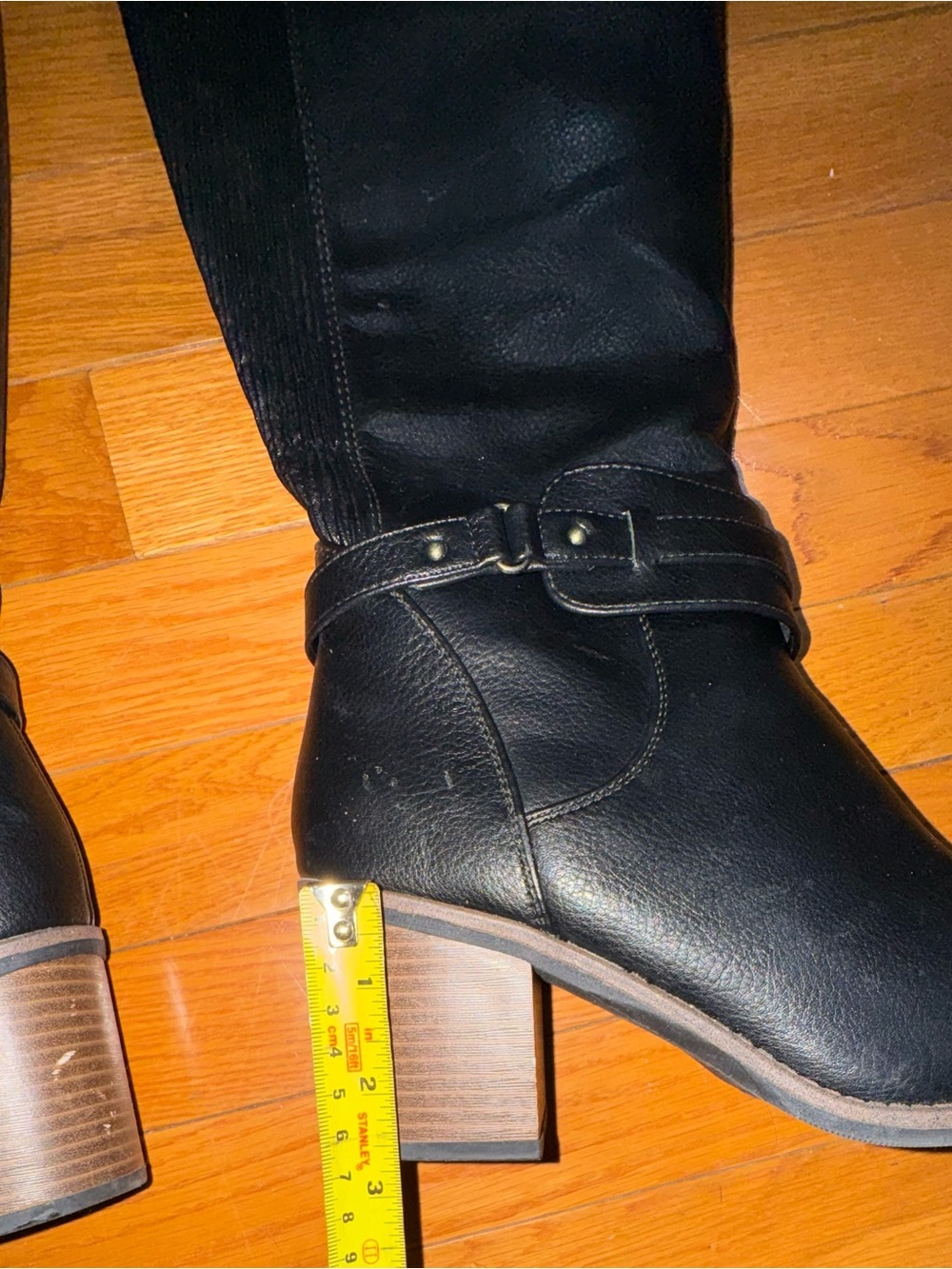 Sonoma Black Mid-Calf Block Heel Women's Boots - Picture 13 of 15